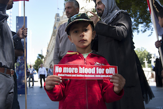 No more blood for oil
