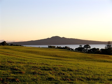 Pat Coverdale; Early morning Rangitoto; Rangitoto from Bastion Point