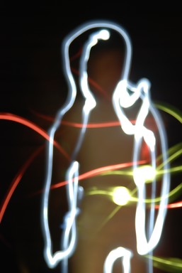 Ashlee Lala; I took this photo because I was inspired by the NZ artist Wendy Leach, and I wanted to experiment with the concept of 'drawing with light.' The photo was taken outside my house at night