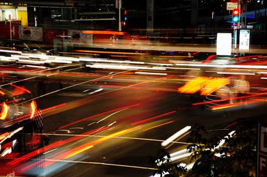 Ben Brown; Phasing; Shot cnr Customs and Queen Streets   entire phasing of traffic lights captured with long exposure