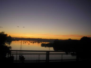 Jenny Chen; Sunrise view; This photo was taken on the bus while travelling across a bridge