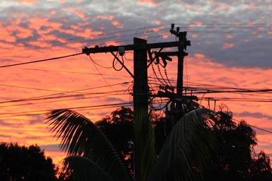 deb moncur; beauty though powerlines; taken from my deck in herald island