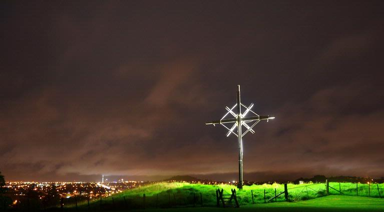 Daniel Worthington; Mt Roskill; Taken on a rainy and windy night from the top of Mt Roskill