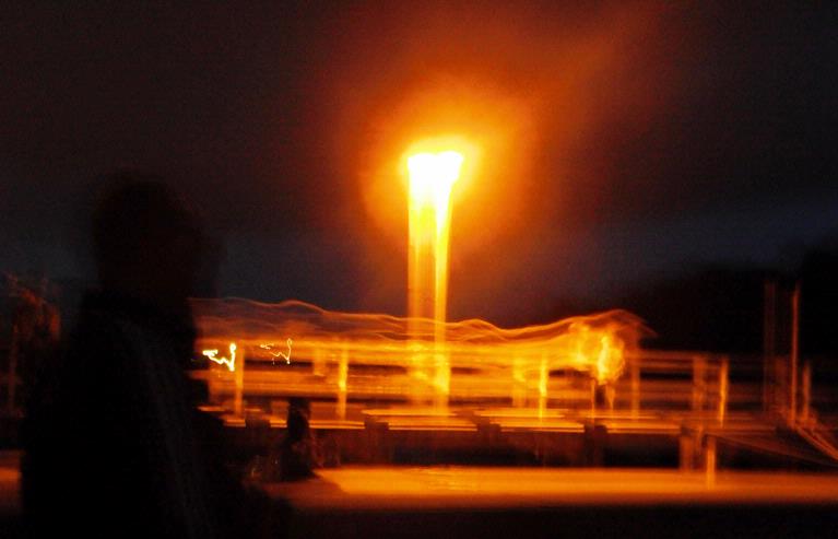 Kelly Chaston;Light in Motion; Stillwater boat ramp looking towards fireworks