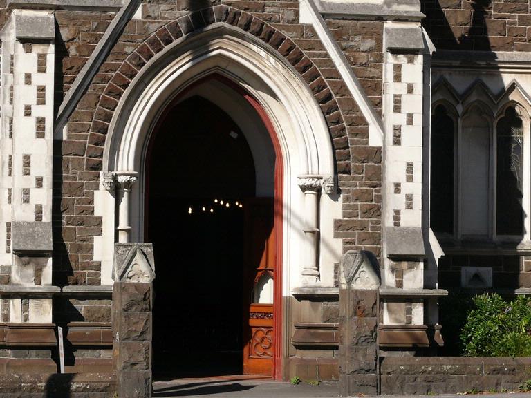 Stuart Weekes; The light within; Symonds Street church doorway