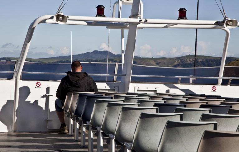 Bob Scott; Lone Traveller Waiheke Ferry; Great view from the top deck