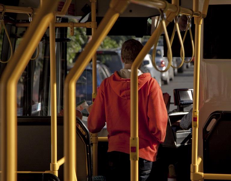 Bob Scott; Yellow And Orange On A City Bus