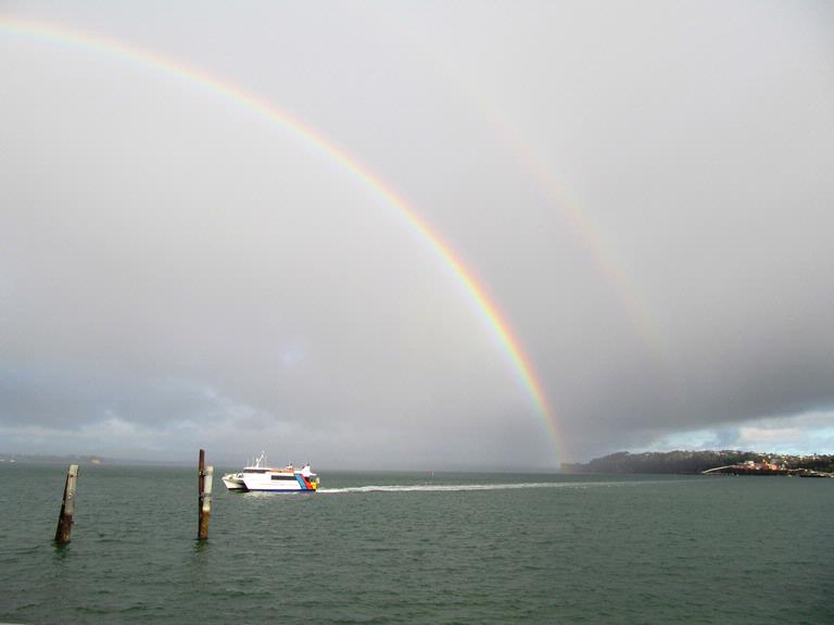 Lynda Webster;Rainbow Ferry.;My Morning commute