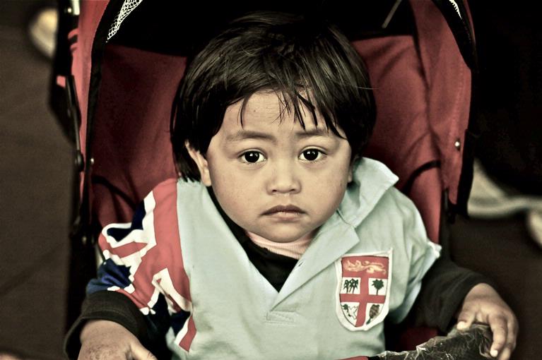 ALI MOHAMMED AL HAJ NASSER; The little patriot; During the Rugby World Cup celebrations in Auckland, Queen Street.
