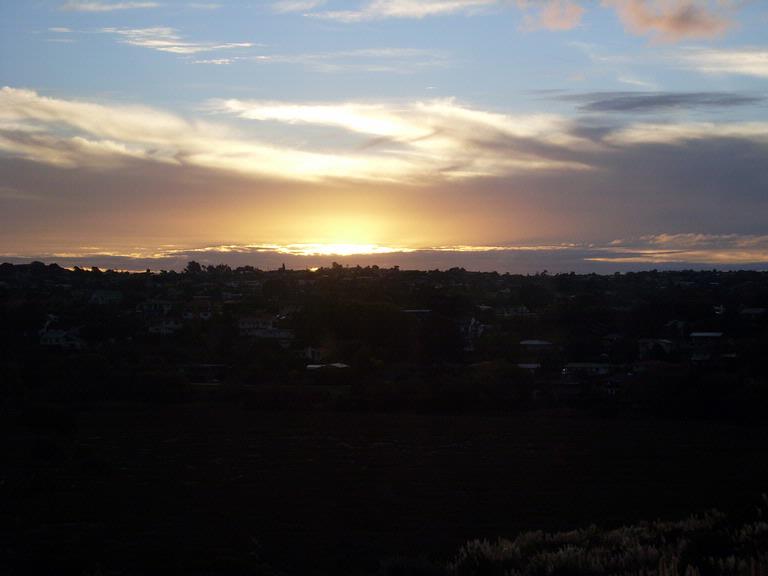 Carol Hall; Sunset from my office;Over looking Tuff Crater, Northcote