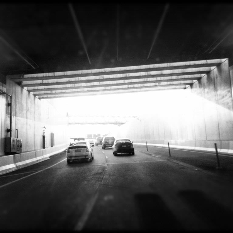 Emma Jane Caldwell; Towards the Light; Traveling North through Auckland's newest tunnel.
