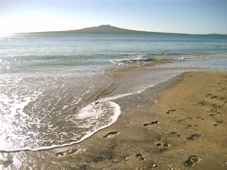 Marianne Stevens; Leaving only footprints Takapuna Beach; early on Easter Sunday
