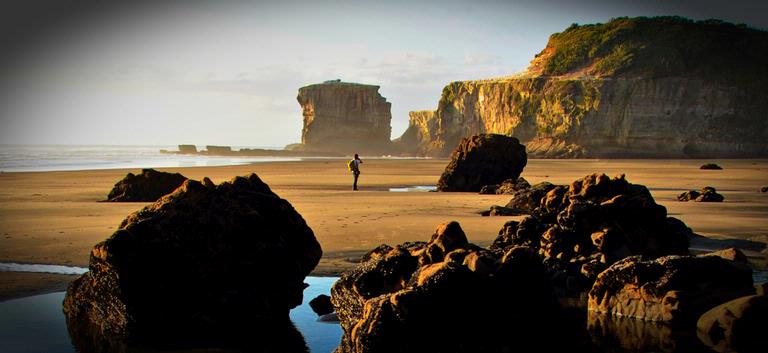 Caro Brooking; Gannet Rock from Maori Bay; The beauty that is Maori Bay