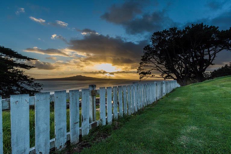 Antony Eley; Last Line of 'De fence'; Sunrise over North Head, once Auckland's last line of defense against foreign threat
