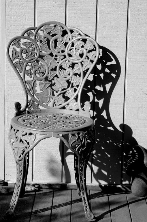Stuart Weekes; Spring in our farden; Furniture shadow