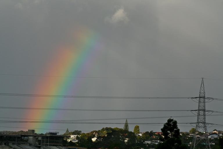 Zelda  Wynn; Avondale weather; Sunshine and rainbow show in Avondale.