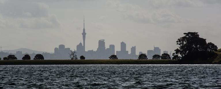 Ian Guild; A different View of Auckland; Coming back from an unsuccessful day of fishing I managed to get what I think is a very different but distinctly Auckland view. It was from the other side of Motuhi Island. Not sure what resolution file is required but full size image is available.