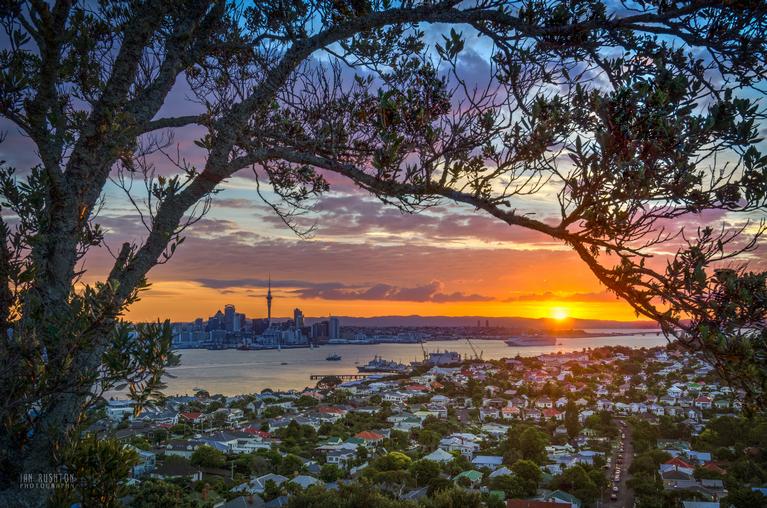 Ian Rushton; Just another Auckland sunset; Shot from Mt Victoria, Devonport
