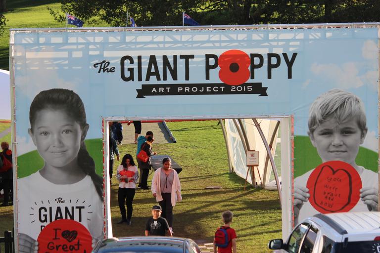 Leigh Burrell; The Entrance; The Giant Poppy Project, Auckland Domain