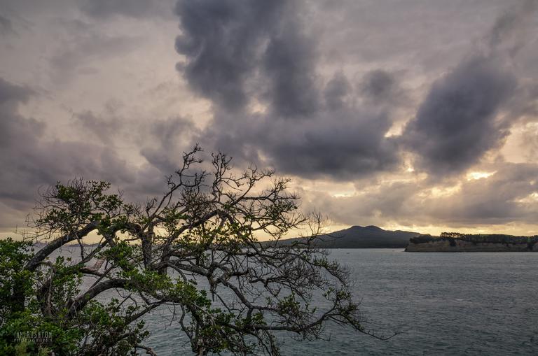Ian Rushton;Stormy Skies Over Rangitoto;Motuihe Island