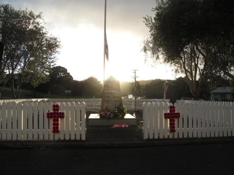Joan Kirk; And in the morning ; Waiheke RSA Dawn service for anzac day.