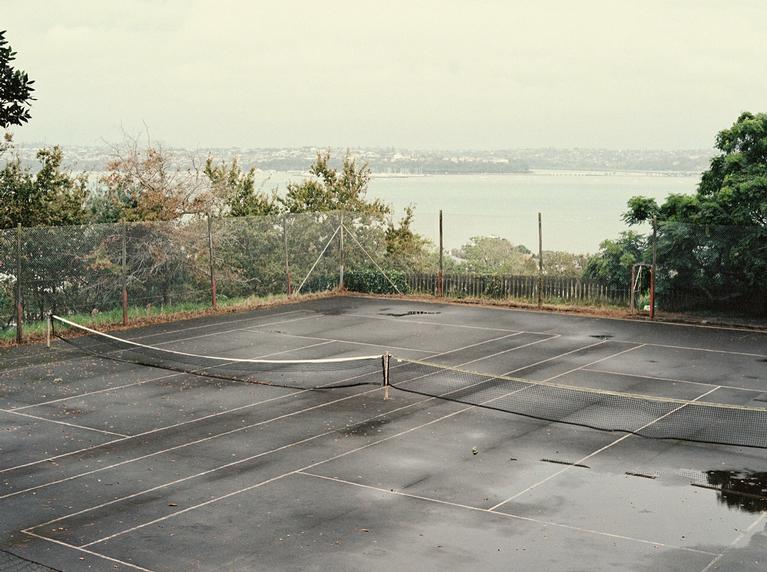 Michael Krzanich;Takarunga (2018).;View from Takarunga (previously Mt Victoria) of the tennis courts and Auckland harbour. Shot with medium format film.
