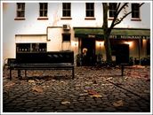 Won Ho Kim; coffee street in the late afternoon of fall...