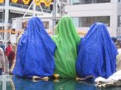 Katyanne Topping; Sari's cubed; Three girls in their beautiful saris, taken at last year's Diwali festival.