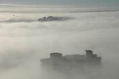 Foggy Morning From Mt Eden; A surreal feeling of the fog from atop Mt Eden; Steven Matthews