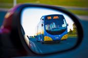 Phil Clark; Bus Pass(ing; North Star Orewa 893 Bus passing my car