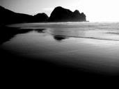Katy Gundesen;Piha reflection; Taken at dusk on the empty beach