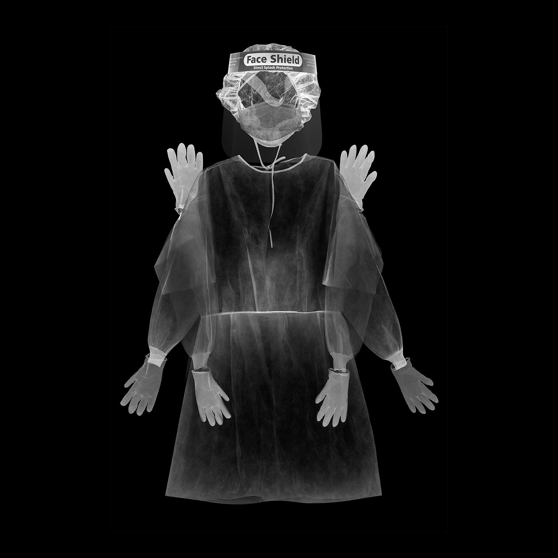 PPE Pandemic Portrait- Overlay B&W