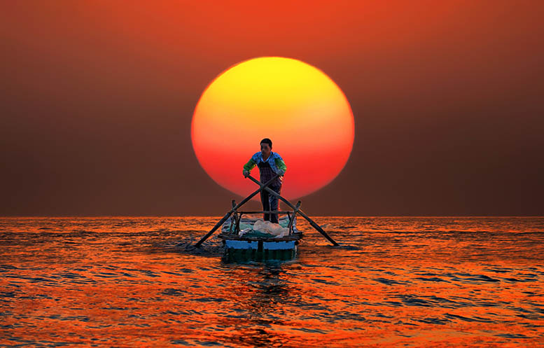 Fishing in the morning