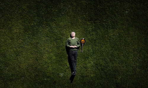 Mike Scott: Aerial portrait of Matthew Bannister from the Front Lawn - NZ Herald