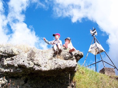 Trevor Andrews; Mount Mangere summit; Enjoying the view from one of Auckland’s sixty volcanoes