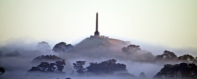 Russel McMahon; While the City sleeps   Maungakiekie on watch