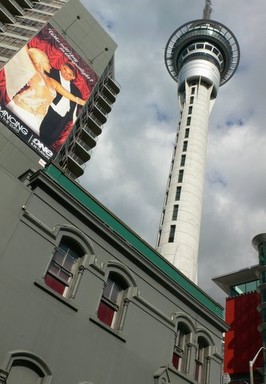 Janice Nathan; Overseer;Skytower as seen from Wyndam street