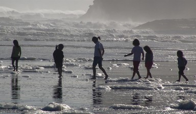 Kathrin Simon; Sunday afternoon; One of these glorious Sundays at Bethell's Beach