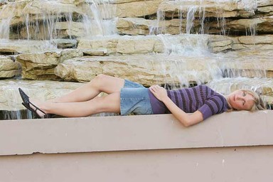  Resting by the falls on Swanson St