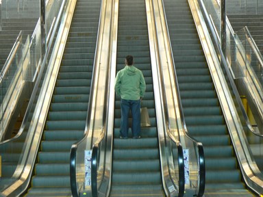 Paul Kearney; Keep Left; Britomart Escalator