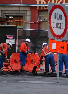  Road Works on Shortland Street