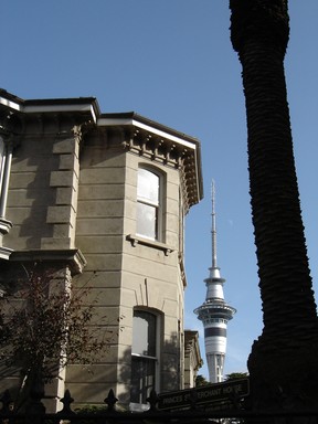 Annie Irving; The old, the new and the natural; Liked the contrast here between the old merchant's house, the skytower and the palm