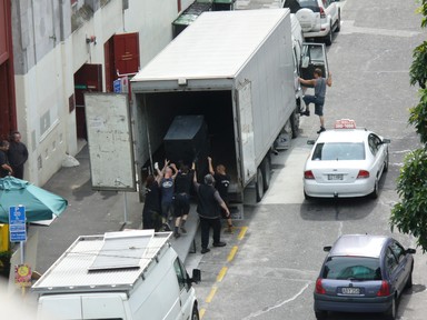 kerri walker; roadiesatwork; Taken at back of St James from AUT level 2 roof, hoping to spot a member of Good Charlotte,Last gig there before venue shut I think .