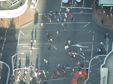Svetlana; The crossing; I didn't believe people can cross the road interjunction diagonally until I saw it with my own eyes....