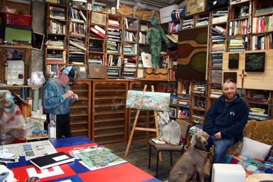 Donna Sarten ; Peter & Bernie Contemplating painting's