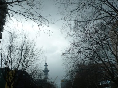 Gabrielle McKone; Sky Tower In The Rain; Taken 28/8/07