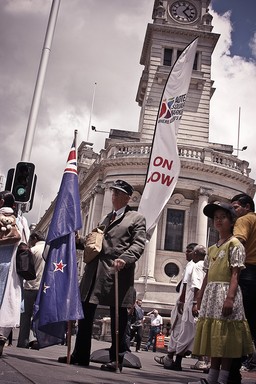 Mike Thornton; The Protestor; patiently waiting for the end of the World's Oldest religious Festival