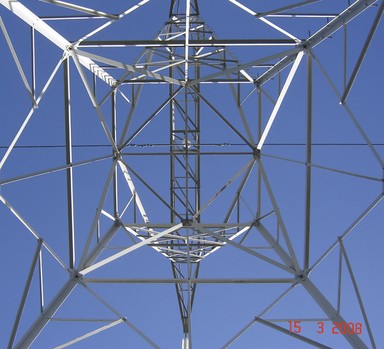 Matt Moule; Looking up inside a pylon at Preston Road Reserve