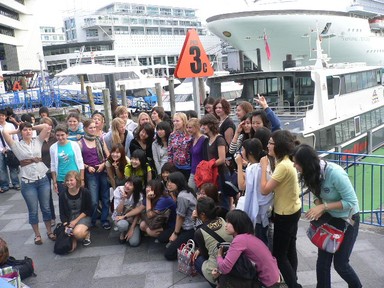 Winifred Struthers; All aboard for a Harbour cruise; They looked as though they were enjoying themselves.