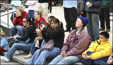 Janice Dunn; Onlookers at Aotea Square; I wandered around Queen Street on Auckland Photo Day 2007